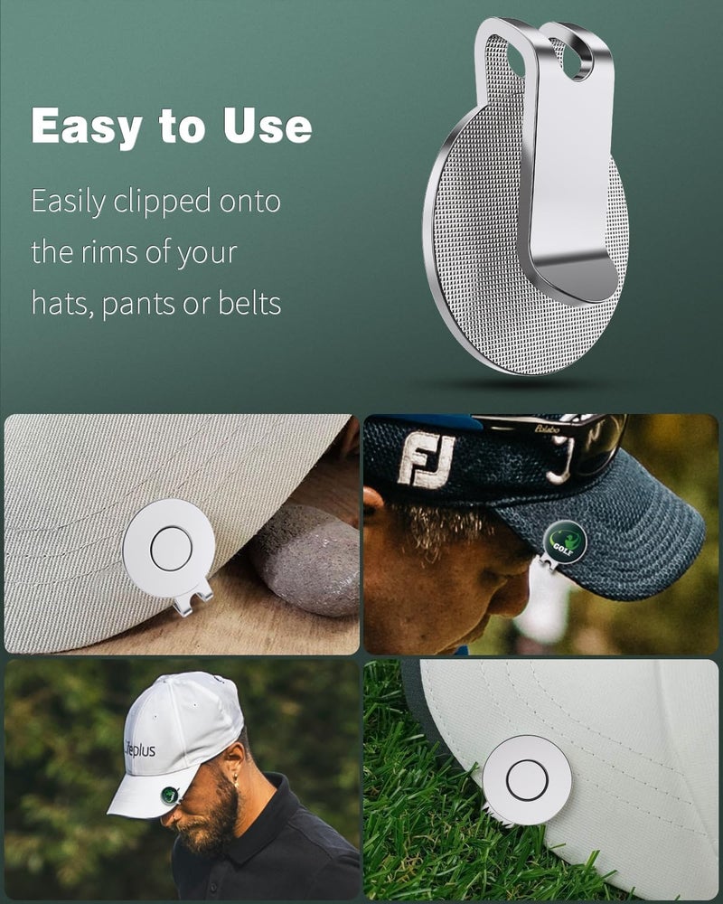 GreenHaven Golf Hat Clips Magnetic Golf Ball Marker Holders for Golf Hats Caps Pants Gloves Bags Visors Belts Nickel-Plated Alloy Clips for Metal Golf Ball Markers (Ball Marker Not Included) - Image 5